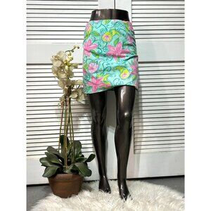 Vintage Lilly Pulitzer Women's Lazy Paisley Blue Bliss Mini Skirt Size 4 3227